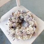 ⓵ ドライフラワーリース　直径約26㎝　 5500円