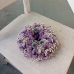 ② ドライフラワーリース　直径約19㎝　 3800円