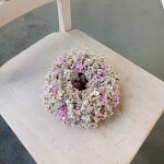 ⑤ドライフラワーリース　直径約18㎝　 3000円