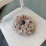 ⑥ドライフラワーリース　直径約17㎝　 3000円