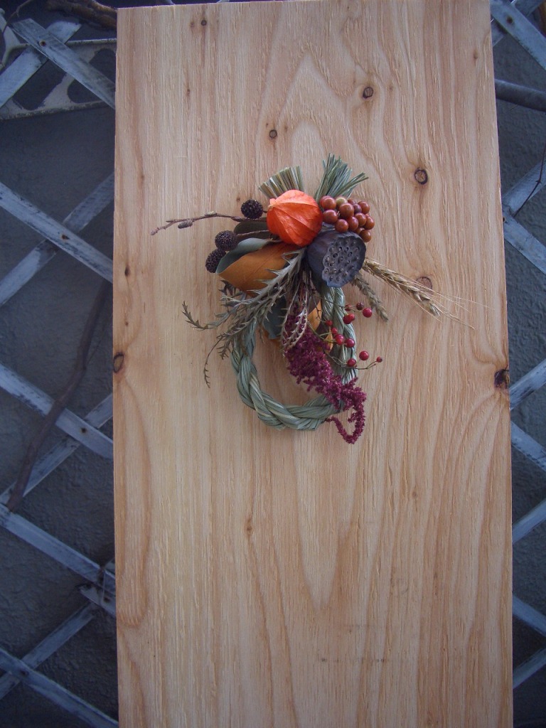 ⑭しめ縄リース小　縦20㎝　横23㎝　2000円